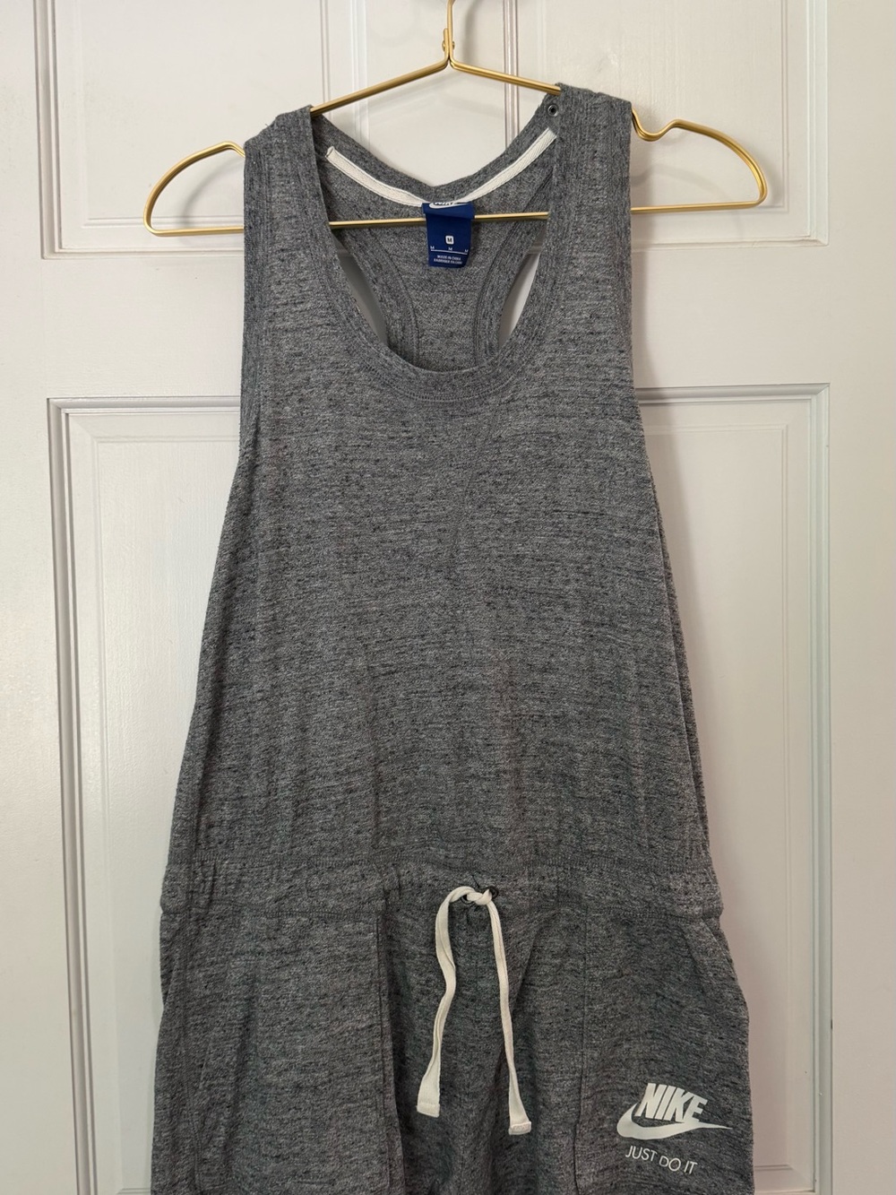 Nike Women’s Gray Racerback Tank Romper Size Medium
